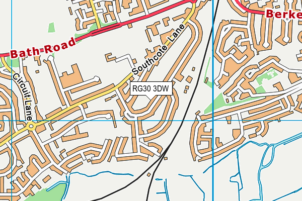 RG30 3DW map - OS VectorMap District (Ordnance Survey)