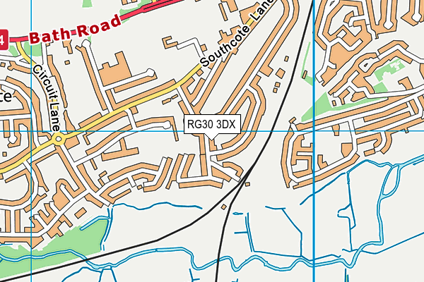 RG30 3DX map - OS VectorMap District (Ordnance Survey)