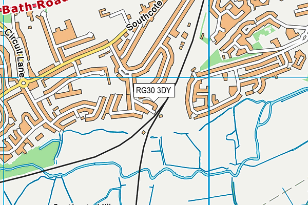 RG30 3DY map - OS VectorMap District (Ordnance Survey)