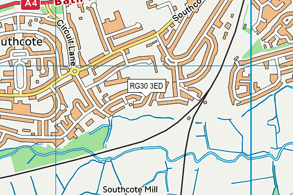 RG30 3ED map - OS VectorMap District (Ordnance Survey)
