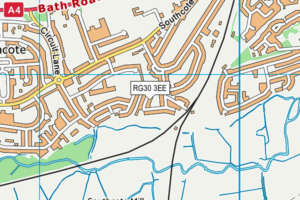 RG30 3EE map - OS VectorMap District (Ordnance Survey)