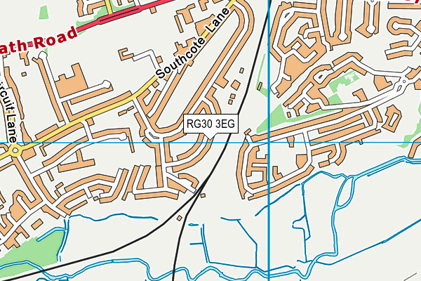 RG30 3EG map - OS VectorMap District (Ordnance Survey)