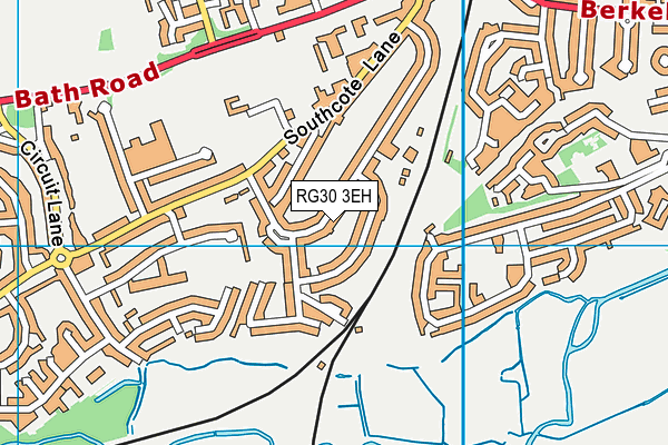 RG30 3EH map - OS VectorMap District (Ordnance Survey)