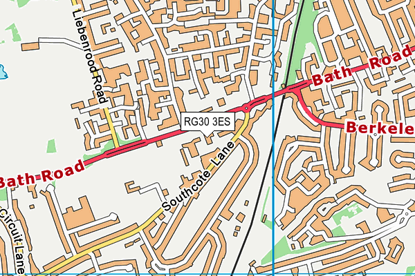RG30 3ES map - OS VectorMap District (Ordnance Survey)
