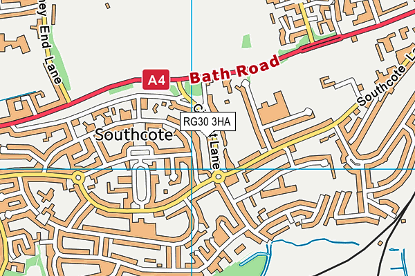 RG30 3HA map - OS VectorMap District (Ordnance Survey)