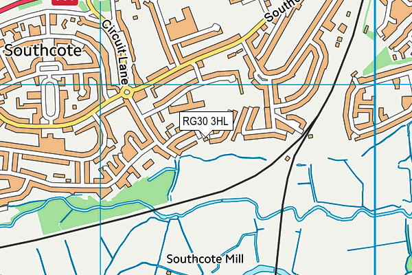 RG30 3HL map - OS VectorMap District (Ordnance Survey)