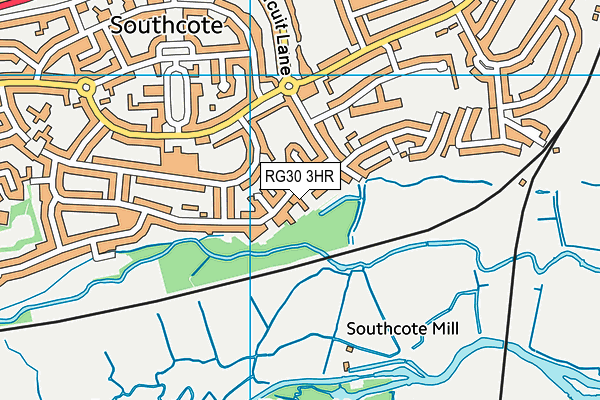 RG30 3HR map - OS VectorMap District (Ordnance Survey)