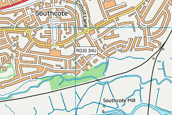 RG30 3HU map - OS VectorMap District (Ordnance Survey)