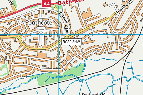 RG30 3HW map - OS VectorMap District (Ordnance Survey)