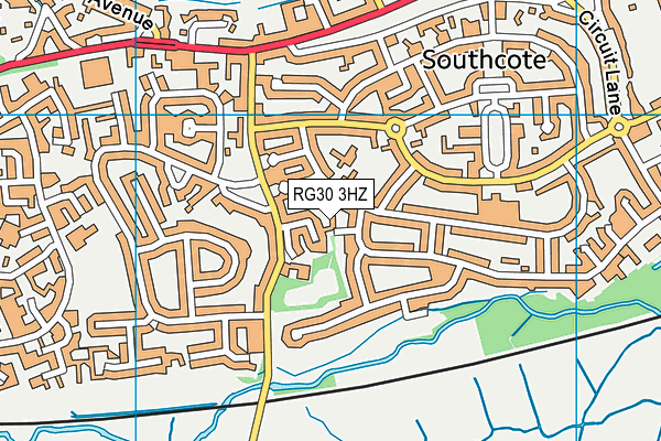 RG30 3HZ map - OS VectorMap District (Ordnance Survey)