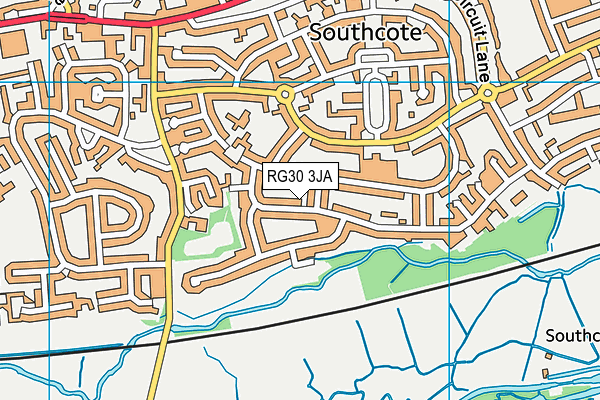 RG30 3JA map - OS VectorMap District (Ordnance Survey)
