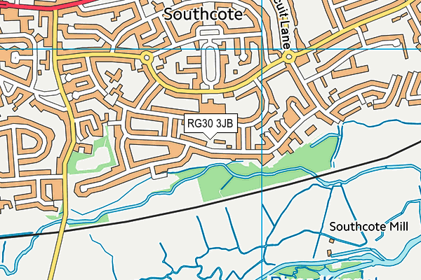 RG30 3JB map - OS VectorMap District (Ordnance Survey)
