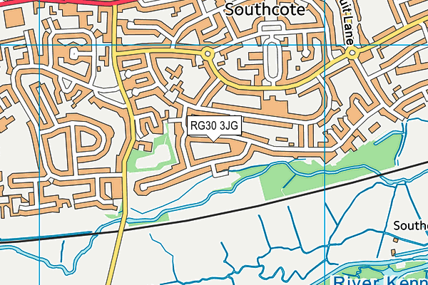 RG30 3JG map - OS VectorMap District (Ordnance Survey)