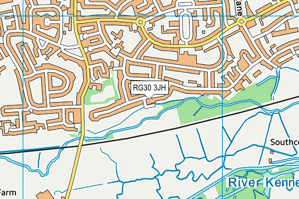 RG30 3JH map - OS VectorMap District (Ordnance Survey)