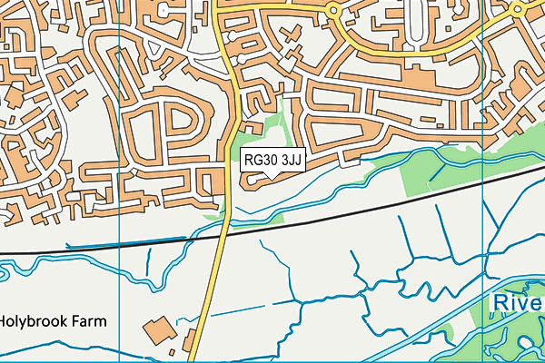 RG30 3JJ map - OS VectorMap District (Ordnance Survey)