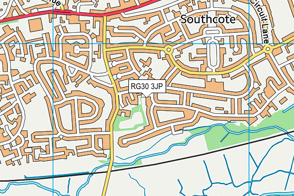 RG30 3JP map - OS VectorMap District (Ordnance Survey)