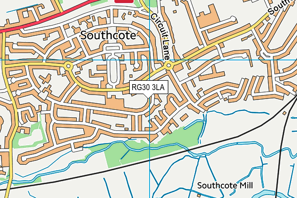 RG30 3LA map - OS VectorMap District (Ordnance Survey)