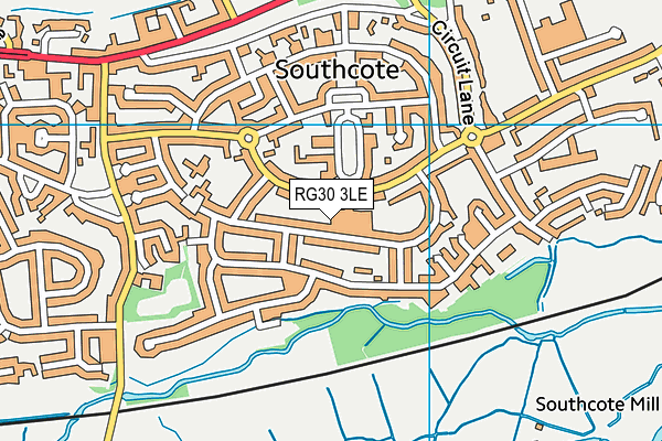 RG30 3LE map - OS VectorMap District (Ordnance Survey)