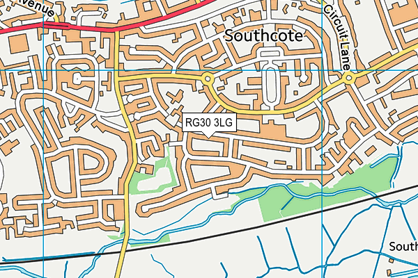 RG30 3LG map - OS VectorMap District (Ordnance Survey)