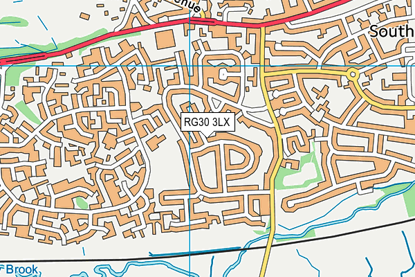 RG30 3LX map - OS VectorMap District (Ordnance Survey)