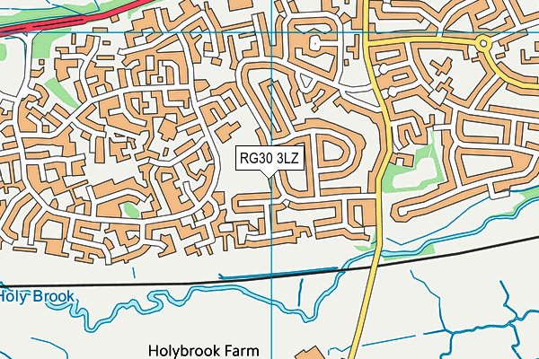 RG30 3LZ map - OS VectorMap District (Ordnance Survey)