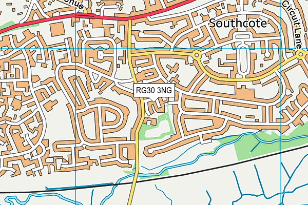 RG30 3NG map - OS VectorMap District (Ordnance Survey)