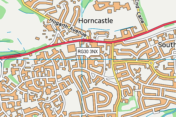 RG30 3NX map - OS VectorMap District (Ordnance Survey)