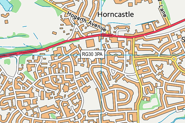 RG30 3PA map - OS VectorMap District (Ordnance Survey)