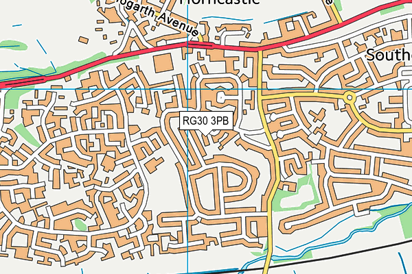 RG30 3PB map - OS VectorMap District (Ordnance Survey)