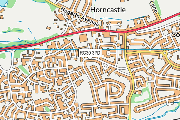 RG30 3PD map - OS VectorMap District (Ordnance Survey)