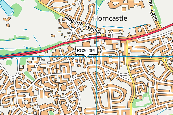 RG30 3PL map - OS VectorMap District (Ordnance Survey)