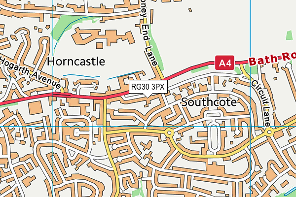 RG30 3PX map - OS VectorMap District (Ordnance Survey)