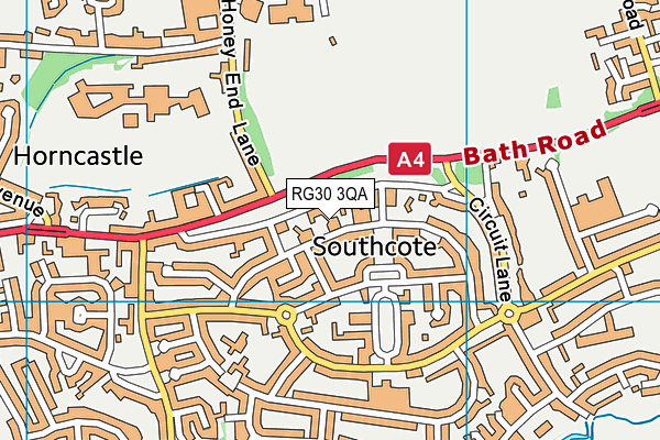 RG30 3QA map - OS VectorMap District (Ordnance Survey)