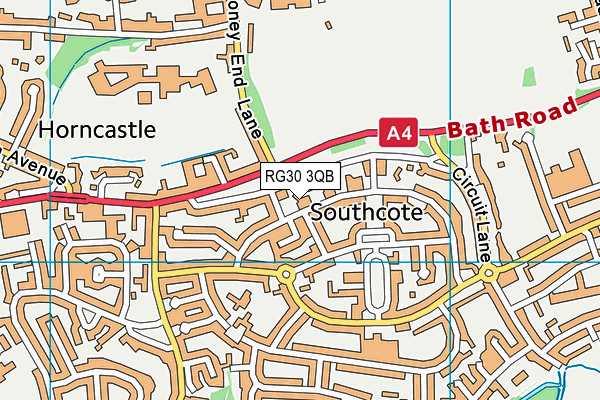 RG30 3QB map - OS VectorMap District (Ordnance Survey)