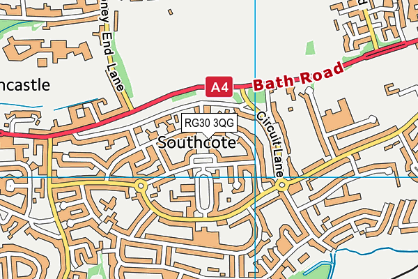 RG30 3QG map - OS VectorMap District (Ordnance Survey)