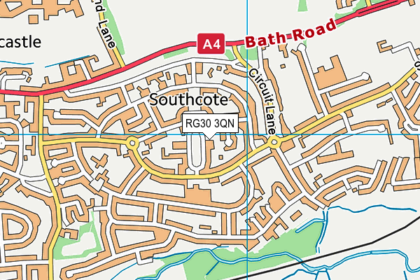 RG30 3QN map - OS VectorMap District (Ordnance Survey)