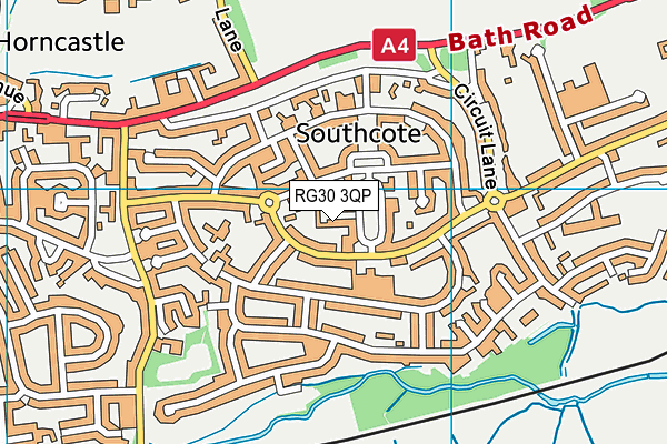 RG30 3QP map - OS VectorMap District (Ordnance Survey)