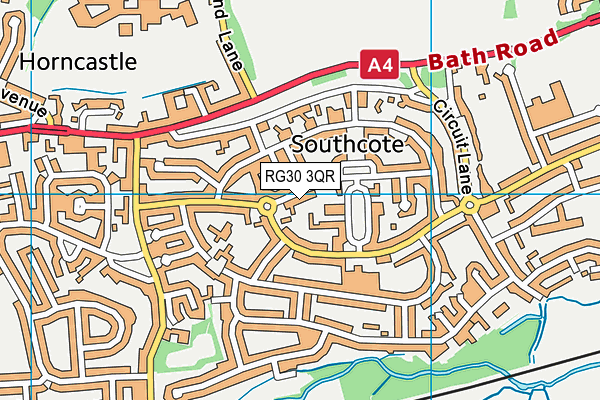 RG30 3QR map - OS VectorMap District (Ordnance Survey)