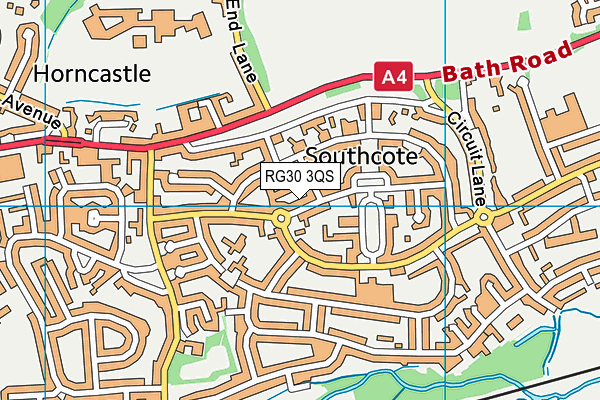 RG30 3QS map - OS VectorMap District (Ordnance Survey)