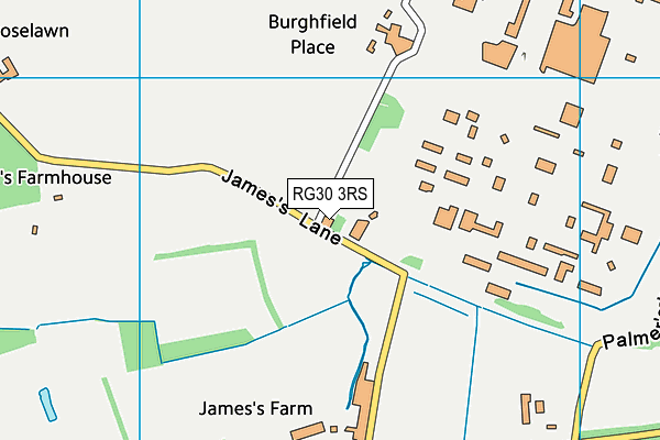 Burghfield Community Sports Association map (RG30 3RS) - OS VectorMap District (Ordnance Survey)