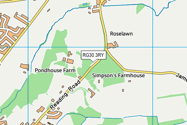 RG30 3RY map - OS VectorMap District (Ordnance Survey)