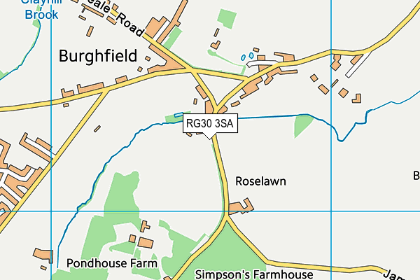 RG30 3SA map - OS VectorMap District (Ordnance Survey)