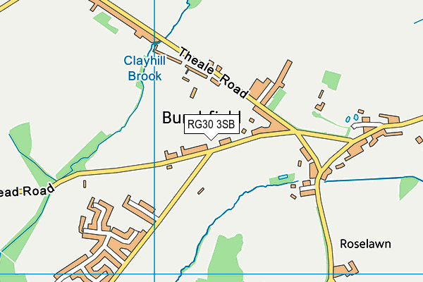 RG30 3SB map - OS VectorMap District (Ordnance Survey)