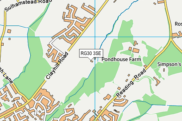 RG30 3SE map - OS VectorMap District (Ordnance Survey)