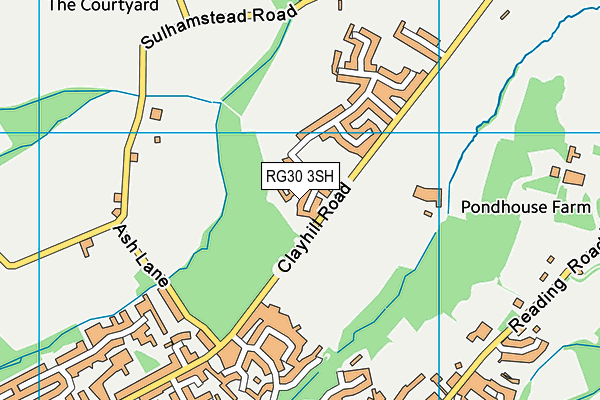 RG30 3SH map - OS VectorMap District (Ordnance Survey)