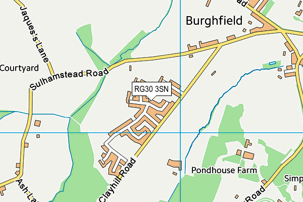 RG30 3SN map - OS VectorMap District (Ordnance Survey)