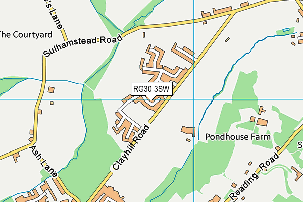 RG30 3SW map - OS VectorMap District (Ordnance Survey)