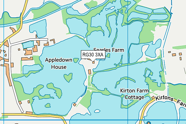 RG30 3XA map - OS VectorMap District (Ordnance Survey)