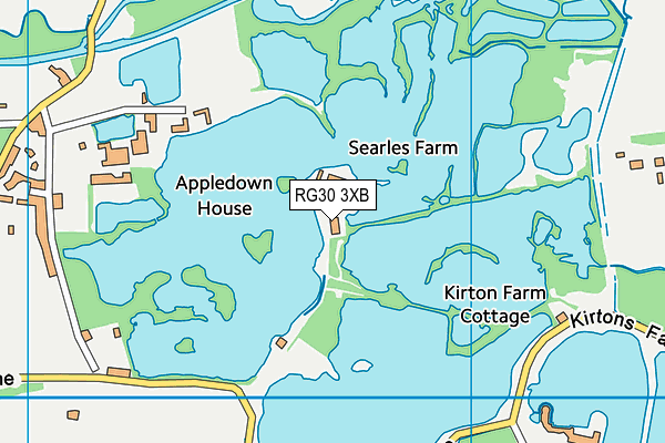 RG30 3XB map - OS VectorMap District (Ordnance Survey)