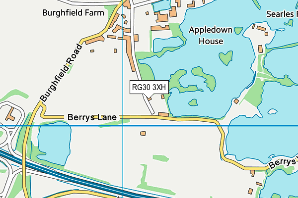 RG30 3XH map - OS VectorMap District (Ordnance Survey)